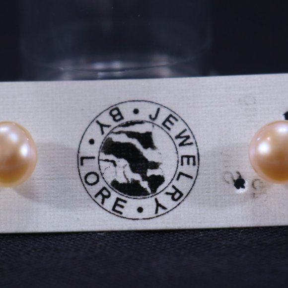 Rose Fresh Water Pearl Post Earrings – Sterling Silver - Picture 2 of 5